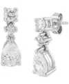 Grown With Love Lab Grown Diamond Pear & Round Drop Earrings (2 Ct. T.w.) In 14k White Gold In White Gold