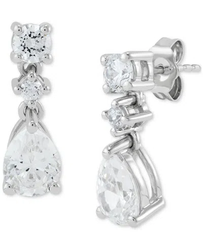 Grown With Love Lab Grown Diamond Pear & Round Drop Earrings (2 Ct. T.w.) In 14k White Gold