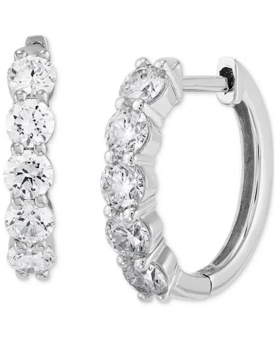 Grown With Love Lab Grown Diamond Hoop Earrings (1 Ct. T.w.) In 14k White Or Yellow Gold In White Gold