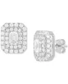 Grown With Love Lab Grown Diamond Square Halo Stud Earrings (1-1/2 Ct. T.w.) In 14k White Gold In White Gold