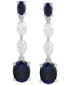 Grown With Love Lab Grown Emerald (2-3/4 Ct. T.w.) & Lab Grown Diamond (3/4 Ct. T.w.) Drop Earrings In 14k Gold (als In Sapphire
