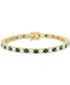 Grown With Love Lab Grown Emerald (4-5/8 Ct. T.w.) & Lab Grown Diamond (4-1/2 Ct. T.w.) Tennis Bracelet In 14k Gold In Emerald
