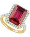 Grown With Love Lab Grown Emerald (6-1/2 Ct. T.w.) & Lab Grown Diamond (1/2 Ct. T.w.) Ring In 14k White Gold (also A In Ruby