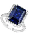 Grown With Love Lab Grown Emerald (6-1/2 Ct. T.w.) & Lab Grown Diamond (1/2 Ct. T.w.) Ring In 14k White Gold (also A In Saphire