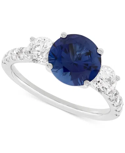 Grown With Love Lab Grown Ruby (3 Ct. T.w.) & Lab Grown Diamond (1 Ct. T.w.) Ring In 14k Gold (also In Lab Grown Eme In Sapphire