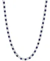 Grown With Love Lab Grown Sapphire (3-3/4 Ct. T.w.) & Lab Grown Diamond (2-1/2 Ct. T.w.) Tennis Necklace In 14k Whit In Sapphire