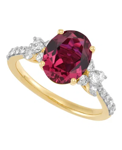 Grown With Love Lab-grown Ruby (3-1/2 Ct. T.w.) & Lab-grown Diamond (1/2 Ct. T.w.) Ring In 14k Yellow Gold