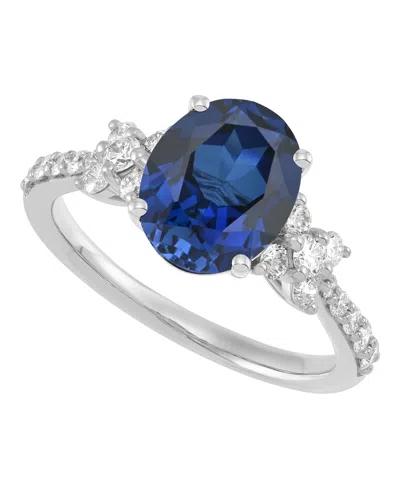 Grown With Love Lab-grown Ruby (3-1/2 Ct. T.w.) & Lab-grown Diamond (1/2 Ct. T.w.) Ring In 14k Yellow Gold In Lab-grown Sapphire