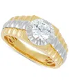 Grown With Love Men's Lab Grown Diamond Solitaire Ring (1 Ct. T.w.) In 10k Two-tone Gold In Two-tone