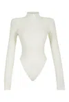 Growny Women's Volante Bodysuit White In White
