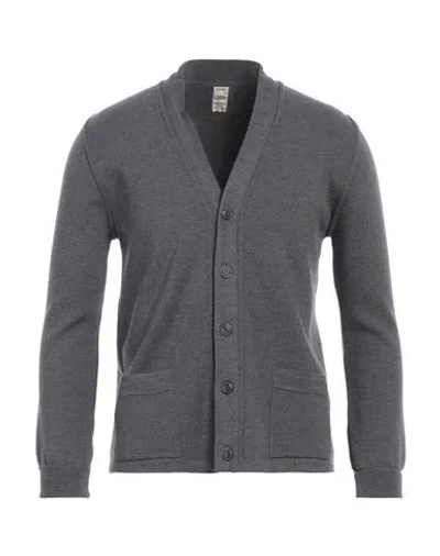 Grp Man Cardigan Grey Size 38 Merino Wool In Gray