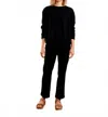 Grp1 Knits Oversized Cropped Pullover Sweater In Black In Black