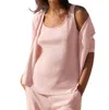 Grp1 Knits Shaped Tank In Coral In Pink
