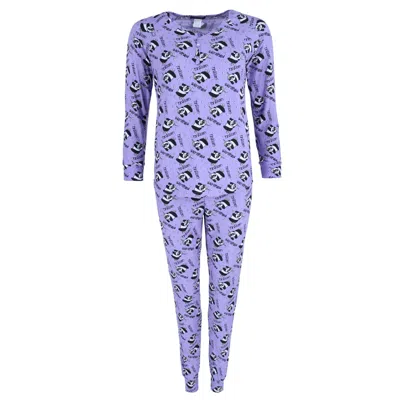 Grumpy & Gorgeous Women's Panda Print Pajama Jogger Set In Purple