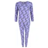Grumpy & Gorgeous Women's Plus Size Panda Pajama Jogger Set In Purple
