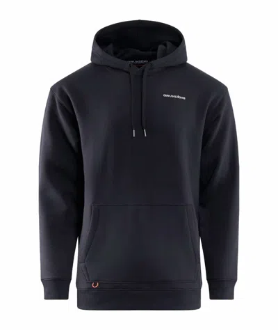Grundens Men's Displacement Dwr Hoodie In Black In Blue