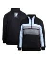 Grungy Gentleman Men's Black Minnesota United Fc Tracksuit Tri-blend Quarter-zip Sweatshirt In Black