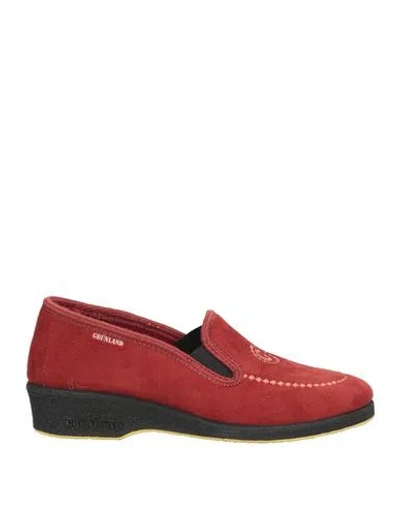 Grünland Woman Loafers Brick Size 6 Textile Fibers In Multi
