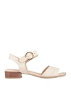 Grünland Woman Sandals Ivory Size 6 Leather In Neutral