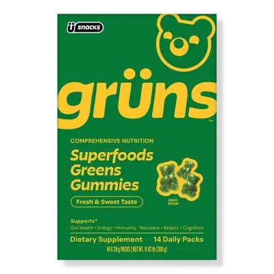 Gruns Adults Superfood Greens Multivitamin Gummies - 14 Pack In Transparent
