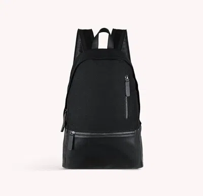 Gry Mattr Essential Jet Cotton Vegan Leather Backpack In Black