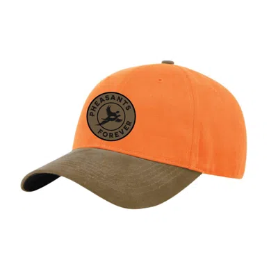 Gsa Outdoors Adult  Pheasants Forever Blaze Hunter Adjustable Hat In Orange