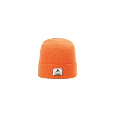 Gsa Outdoors Adult Pheasants Forever Knit Cuffed Beanie In Orange