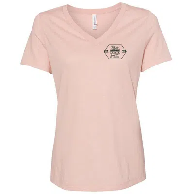 Gsa Outdoors Women's Quail Forever Sideline V-neck T-shirt In Pink
