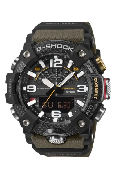 G-shock Master Of G Land Mudmaster Ggb100x-1a3 Ana-digi Watch, 55.4mm X 51.3mm In Black
