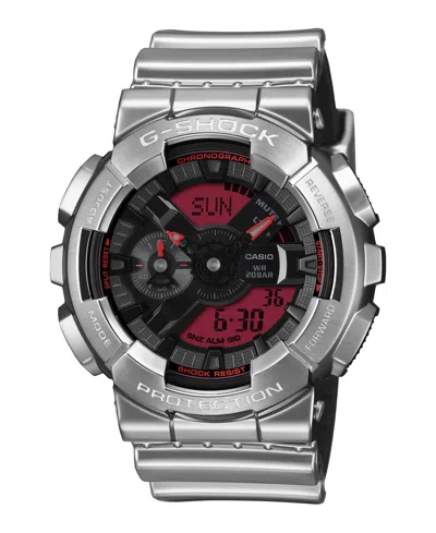 G-shock Men's Analog Digital Silver-tone Silicone Watch 48.8mm