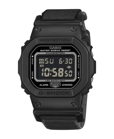 G-shock Men's Japanese Quartz Digital Black And Gray Cloth Watch 42.8mm