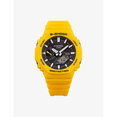 G-shock Mens Yellow Ga-b2100c-9aer Resin Quartz Watch 48.5mm