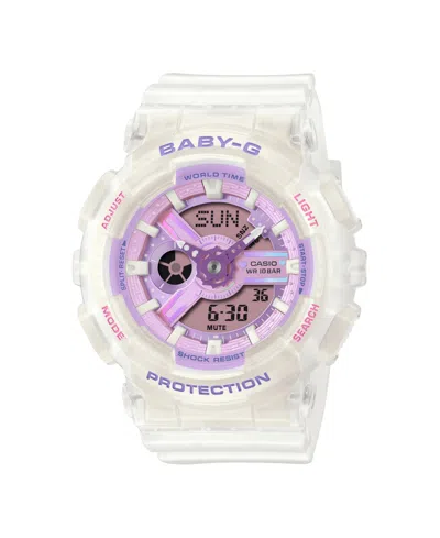 G-shock Women's Baby G Japanese Quartz Analog Digital White Resin Watch 43.4mm