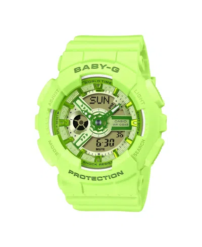 G-shock Women's Baby-g Analog Digital Resin Watch 43.4mm In Green