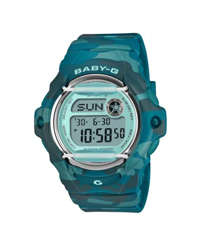 G-shock Women's Baby-g Digital Blue Resin Watch 42.6mm