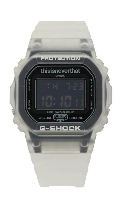 G-shock X Thisisneverthat Collaboration Dw5600 Watch In Clear