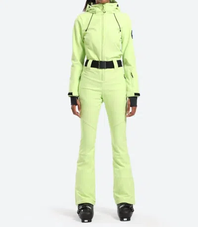 Gsou Snow Women's Classic Belted Ski Suit In Neon Green