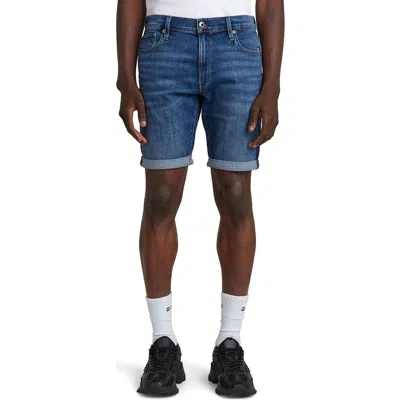 G-star 3301 Slim Fit Shorts In Blue