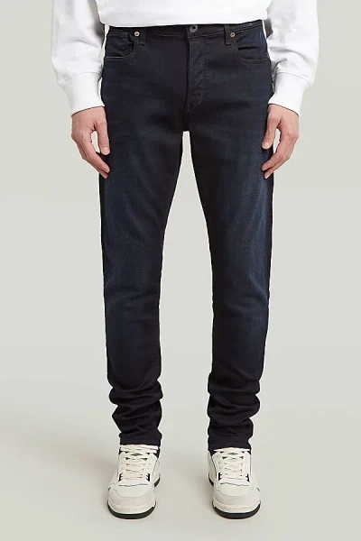 G-star 3301 Slim Jeans In Dark Aged, Men's At Urban Outfitters In Black