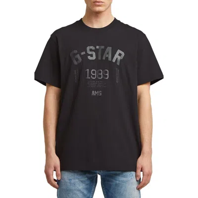 G-star 89 Organic Cotton Graphic T-shirt In Black