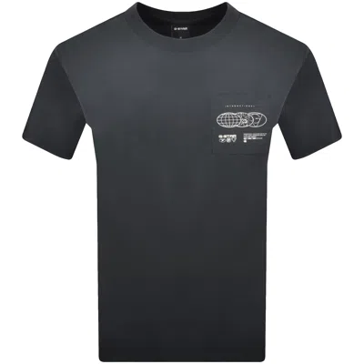 G-star Applique T Shirt Petrol Blue In Gray
