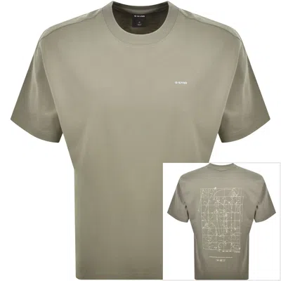 G-star Back Graphic T Shirt Green In Multi