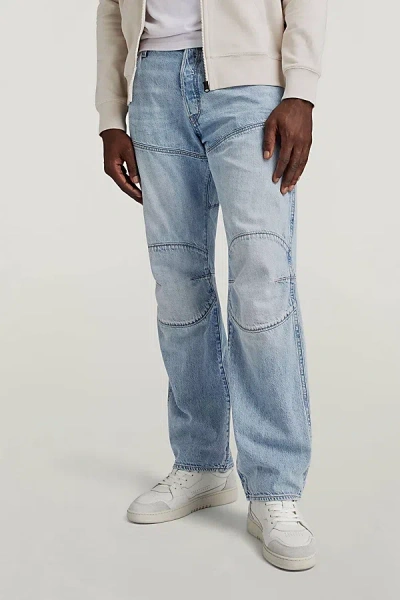G-star Elwood Regular Jeans In Sun Faded Cloudburst, Men's At Urban Outfitters In Blue