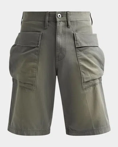 G-star High Pocket Sun-faded Cotton Shorts In Green