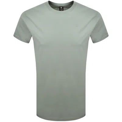 G-star Lash Logo T Shirt Iceberg Green In Blue