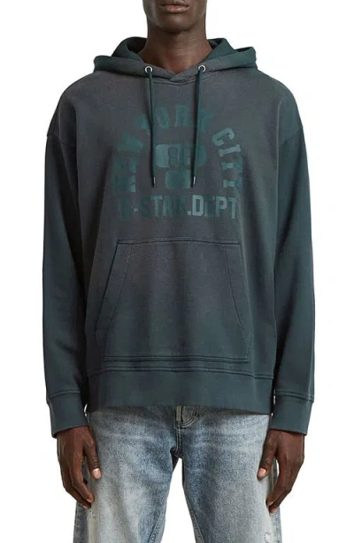 G-star Logo Graphic Hoodie In Blue