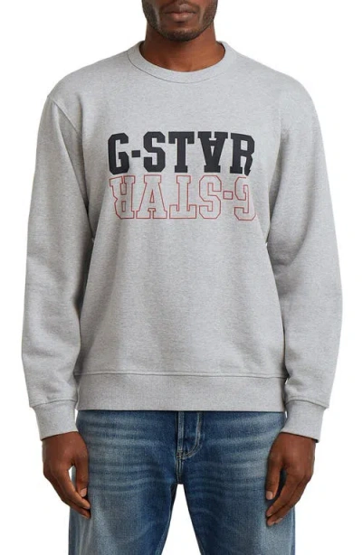 G-star Logo Graphic Sweatshirt In Gray