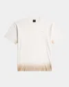 G-star Logo Sprayed Cotton T-shirt In Neutral