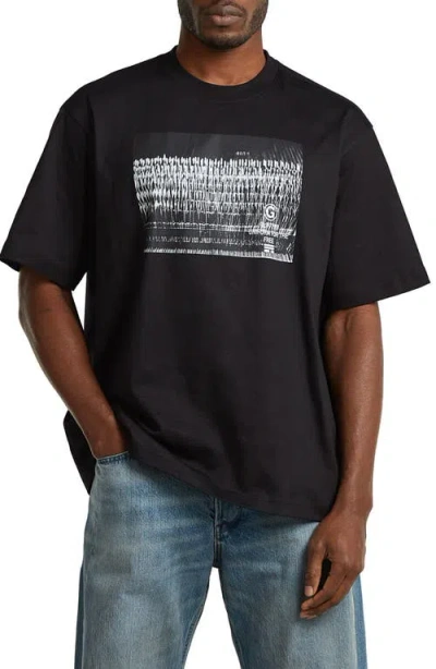 G-star Loose Fit Photo Print Organic Cotton Graphic T-shirt In Black