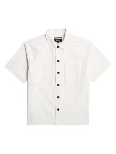 G-star Men's Bowling Cotton Short-sleeve Shirt In White
